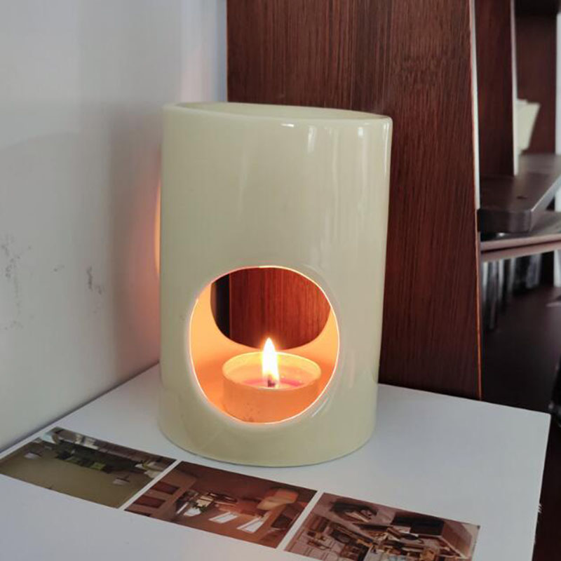Home Fragrance Oils For Oil Burners - Portacandele cilindrico creativo di colore puro