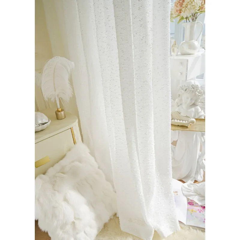 Home Fragrance In French - Tende Francesi Semplici Bianche, Leggermente Trasparenti,