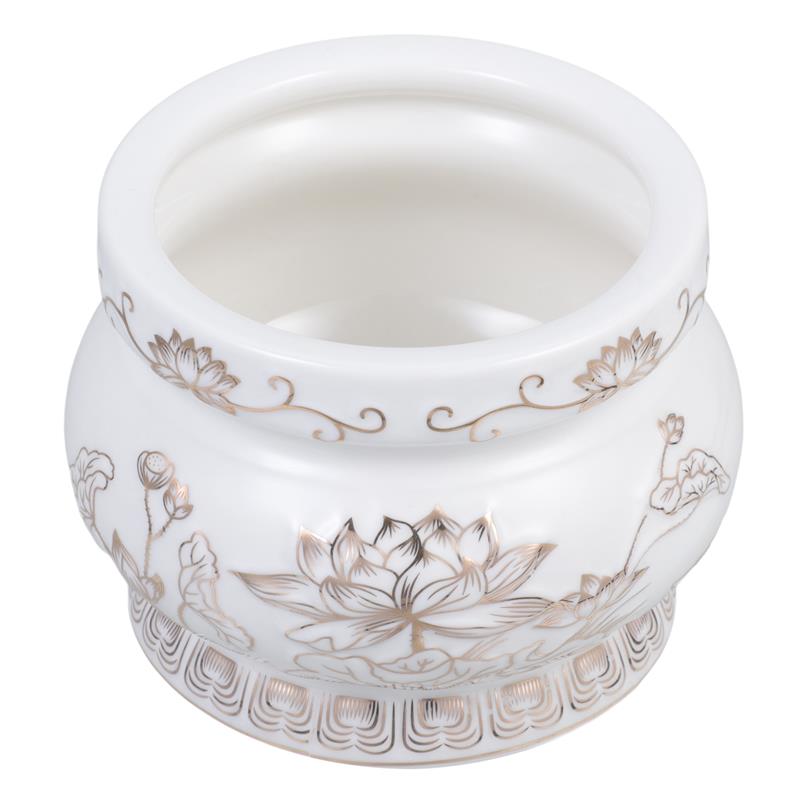 Home Fragrance White Lotus - Bruciatore di incenso in ceramica bianca