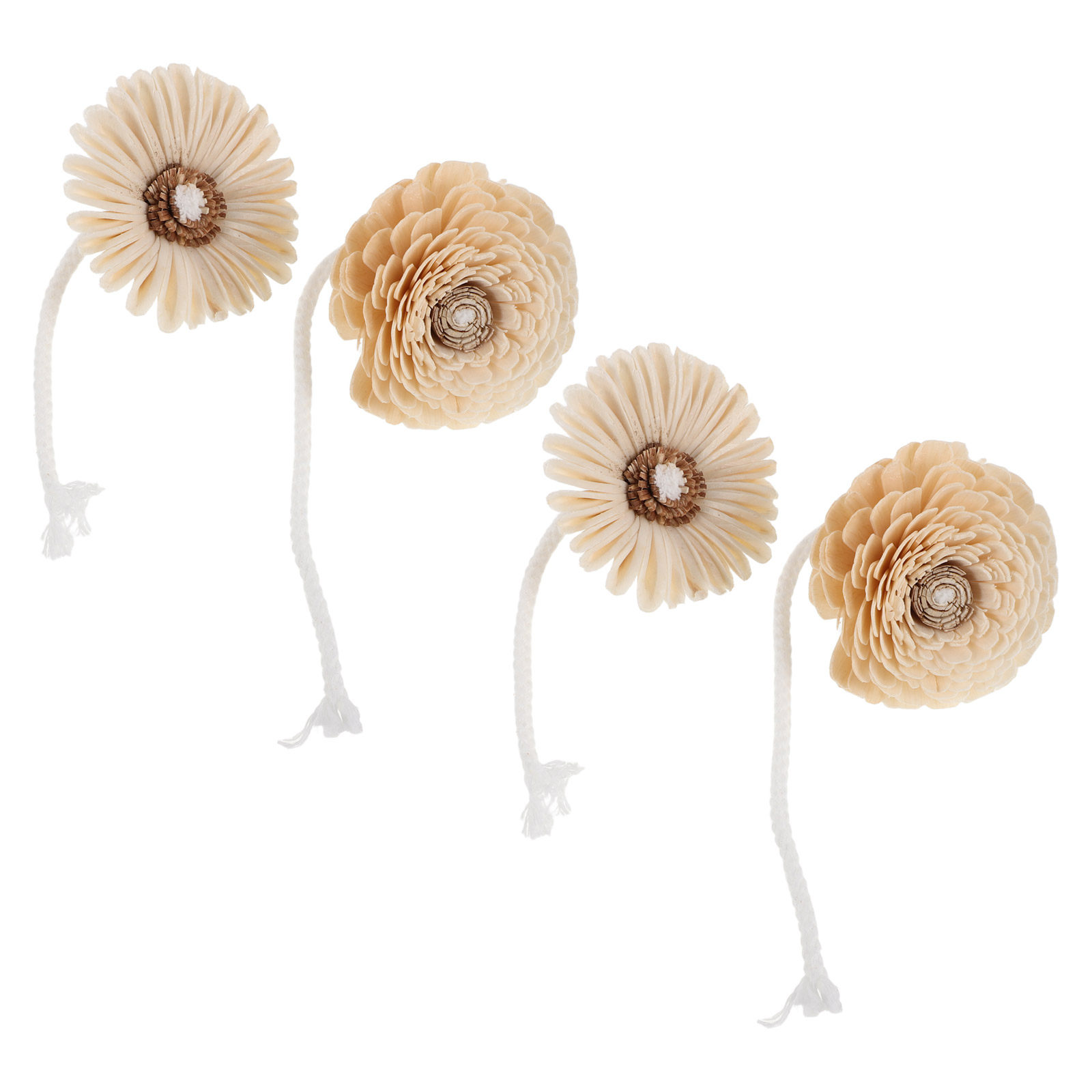 Home Fragrance Leather Diffuser - 4 Pezzi di Fiori Simulati per