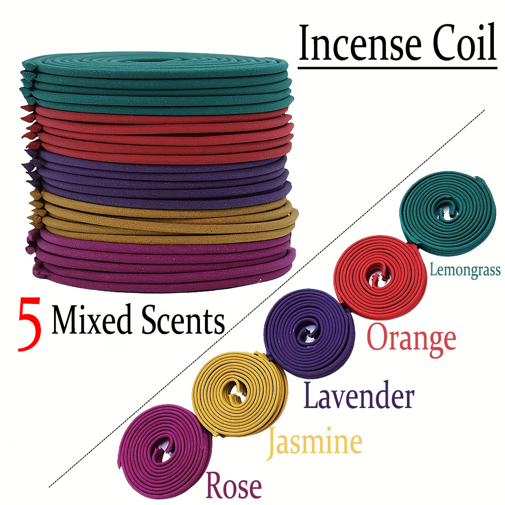 Home Fragrance Jasmine & Yuzu Porcelain Diffuser - Set misto di incenso a spirale