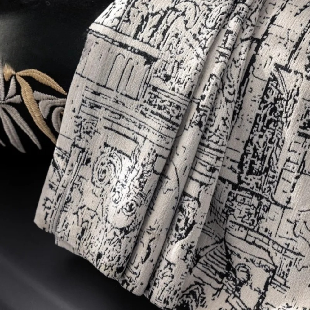 Home Fragrance In French - Tende in ciniglia oscuranti jacquard intrecciate